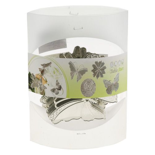 Floristik24 Metalli perhosia hopeaa 6,5 cm 25kpl
