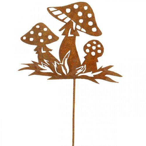 Floristik24 Syksytulpat myrkkysienet, metallikoristeet, kukkatulppa patina 39cm