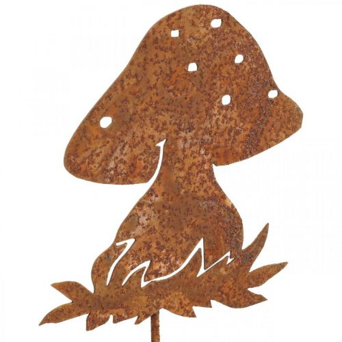 Floristik24 Metallinen tulppa kärpäsherkku syyskoristeita sienikoristeita patina 42cm