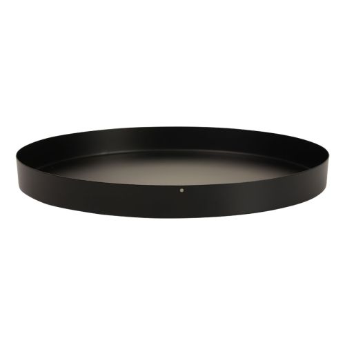 Metallitarjotin koristeellinen tarjotin musta pyöreä kynttilätarjotin Ø25cm