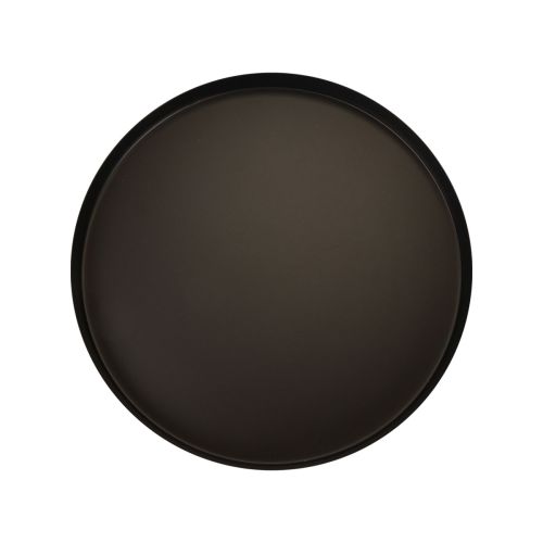 Metallitarjotin pyöreä kynttilänjalka musta Ø20cm K2,5cm 2kpl | Floristik24.fi