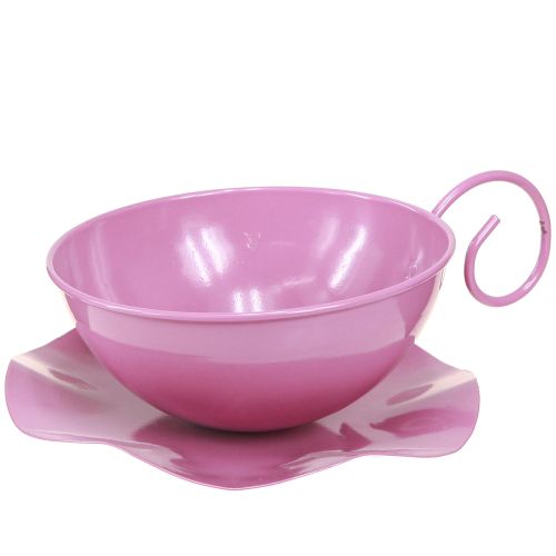 kohteita Metallikuppi Ø16cm H9cm koristekuppi lautasella pinkki 2kpl