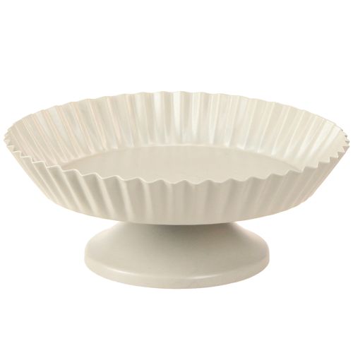 Metallilevy harmaa koristelautanen jalustalla Ø14cm 2 kpl