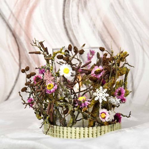 kohteita Metallilevyt koristeluun, pöytäkoriste, kynttilätarjotin pyöreä hopea, vihreä shabby chic Ø14/16,5/19,5 cm K3,5 cm 3 kpl setti