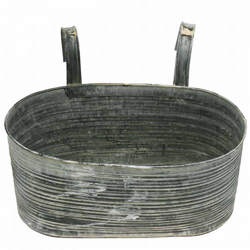 Floristik24 Kasvikulho sinkkiruukku soikea ripustamiseen antiikkikerma 30×16,5cm K14,5cm