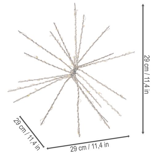Koristeellinen Polar Star LED-valo, lämmin valkoinen, ajastimella, ulkokäyttöön, 29 cm | Floristik24.fi