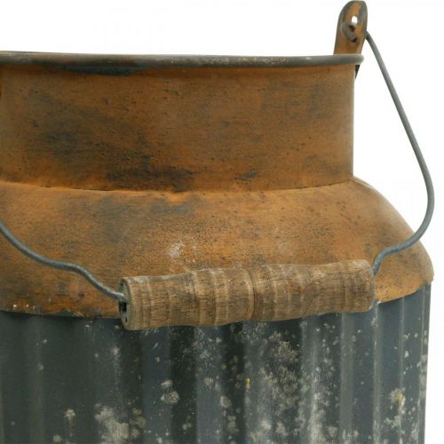 Floristik24 Deco maitotölkki Vintage näyttää metalli Planter puutarha koristelu H35cm