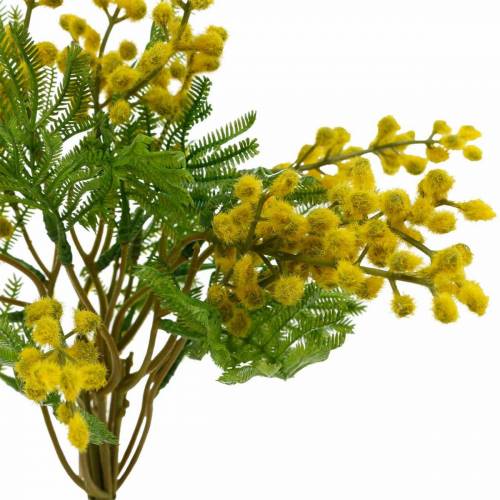 kohteita Mimosan keltainen keinotekoinen kasvinippu 39cm