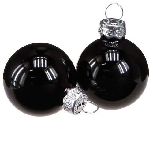 kohteita Mini joulukuusipallot lasipallot mustat 30mm 27kpl
