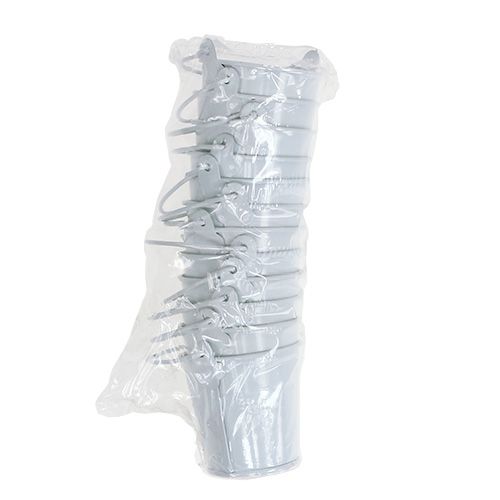 Floristik24 Miniämpäri valkoinen Ø6cm K6cm 12p