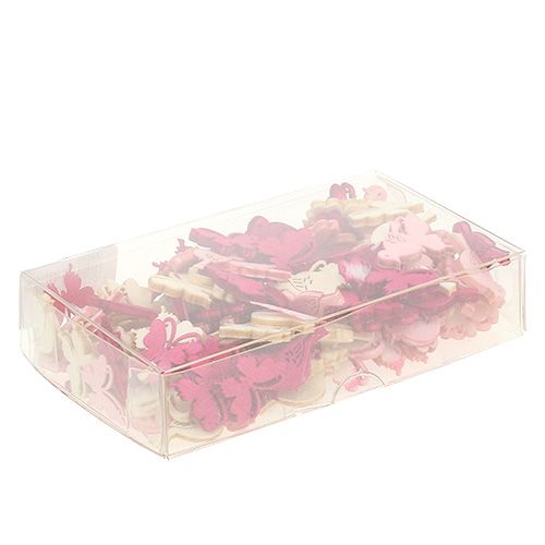 kohteita Mini kevätsprinkle koriste 2cm pinkki lajitelma 144 kpl