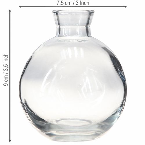 kohteita Mini Lasimaljakot Bulbous Blue Sävytetty Ø7,5cm K9cm 6 kpl