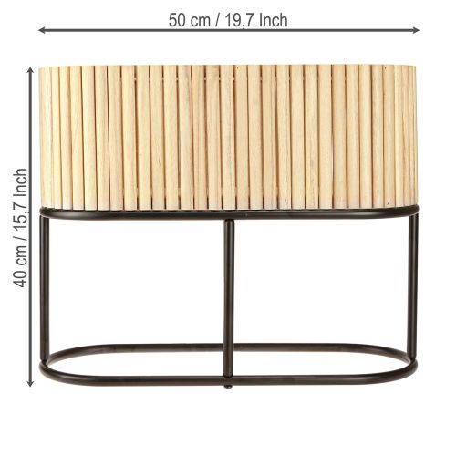 kohteita Pieni korotettu sänky Jardiniere istutuskone puinen soikea 50×20cm K40cm