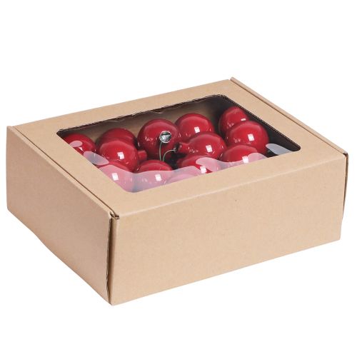 kohteita Mini joulupallot lankalasipallot punaiset Ø40mm 32 kpl