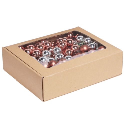 kohteita Mini joulupallot hopea aprikoosilanka Ø25mm 140 kpl