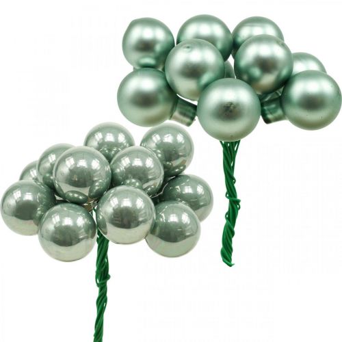 Floristik24 Mini joulupallot langalla minttupeilimarjoja 20mm 140p
