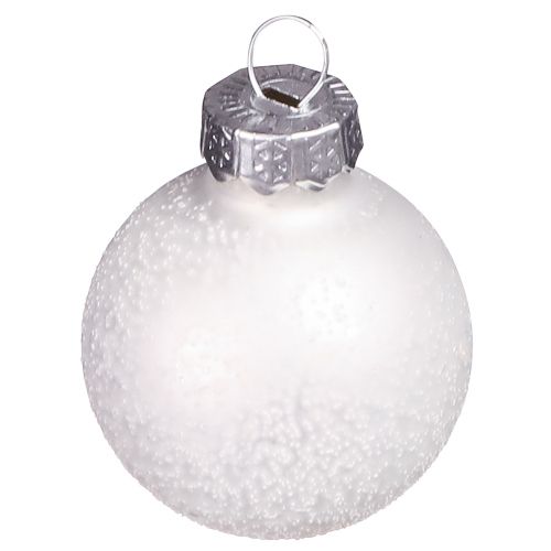 kohteita Mini joulupallot valkoisella talvikoristeella Ø3cm 22 kpl