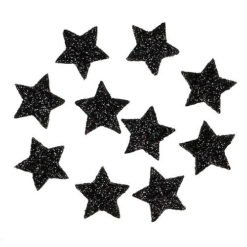 kohteita Mini glitter star musta 2,5 cm 96 kpl
