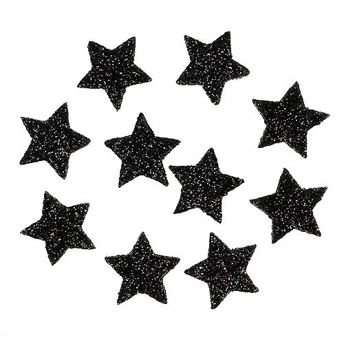 Floristik24 Mini glitter star musta 2,5 cm 96 kpl