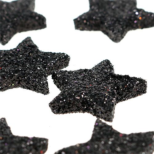 kohteita Mini glitter star musta 2,5 cm 96 kpl