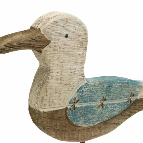 Floristik24 Lokki Puu Sininen Valkoinen 20cm × 5cm K25cm