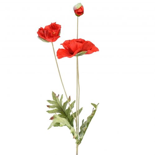 Unikon koristeellinen puutarhakukka, jossa 3 kukkaa punainen L70cm
