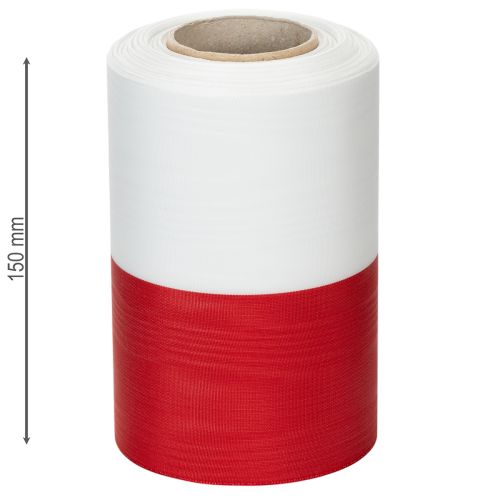 kohteita Moiré-seppelenauha, surunauha valko-punainen, koristenauha 150 mm, muistonauha surufleur, asetaattitafti 25 m