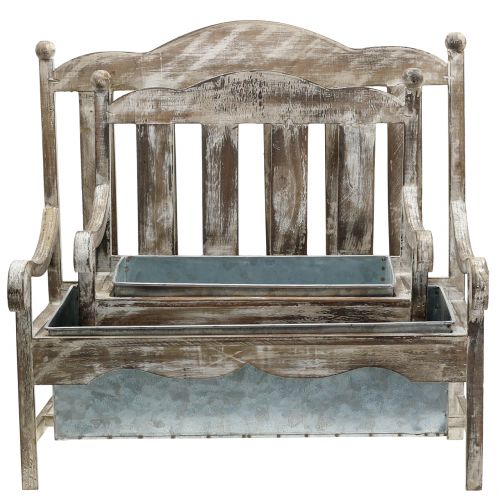 Floristik24 Puupenkki luonnon istuttamiseen, sinkki H40cm, 2 kpl