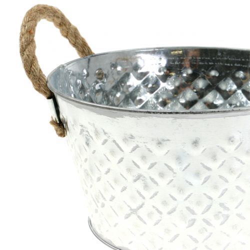 kohteita Sinkkikulho koristeellinen metallikulho köysikahvalla Ø22cm H12cm