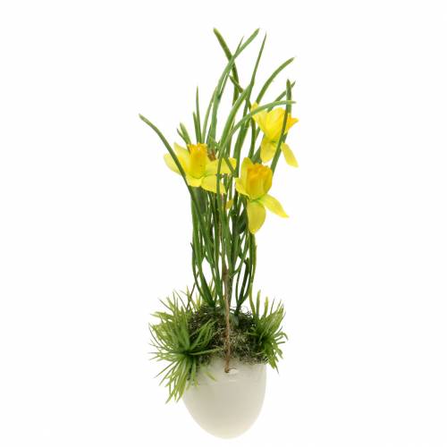 Floristik24 Narsissi munankuoressa ripustettavaksi Keinotekoinen keltainen 25cm