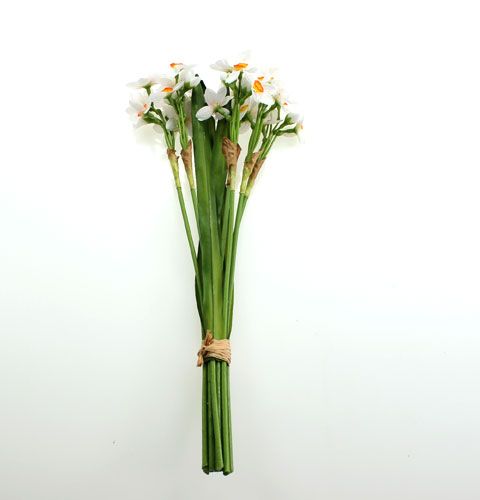 Floristik24 Narsissikimppu valkoista 35cm 3kpl