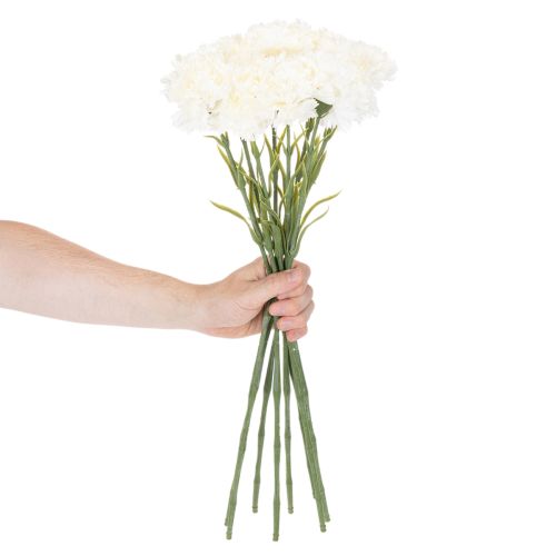 Keinotekoinen neilikka varren kanssa kimppuihin ja seppeleisiin, 56 cm, 8 kpl | Floristik24.fi