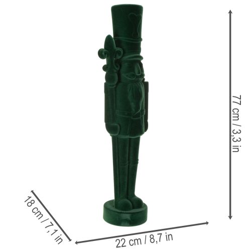 Pähkinänsärkijähahmo, seisova, joulukoriste, nukkakuvioinen, 77 cm | Floristik24.fi