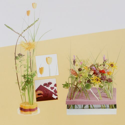 Kukkainen vaahtomuovisuunnittelupaneeli, laajennuskoko keltainen 34,5 cm × 34,5 cm 3 kpl