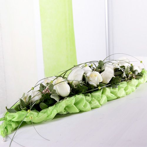 kohteita Kukkavaahtotiilipöytäkoristelu vihreä 22cm x 7cm x 5cm 10 kpl