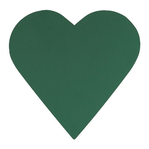 Kukkavaahtomuovi sydän plug-in materiaali vihreä 46cm x 45cm 2kpl