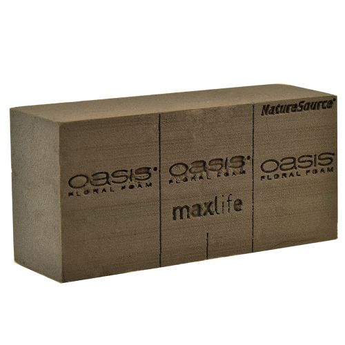 kohteita Oasis NatureSource Maxlife Floral Foam Brick Ruskea 23×11×7,5cm 1kpl