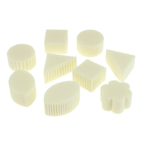 Vaahtomuoviset kukkakanapit valkoiset 4cm-7cm 45s