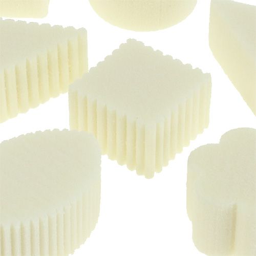 Floristik24 Vaahtomuoviset kukkakanapit valkoiset 4cm-7cm 45s