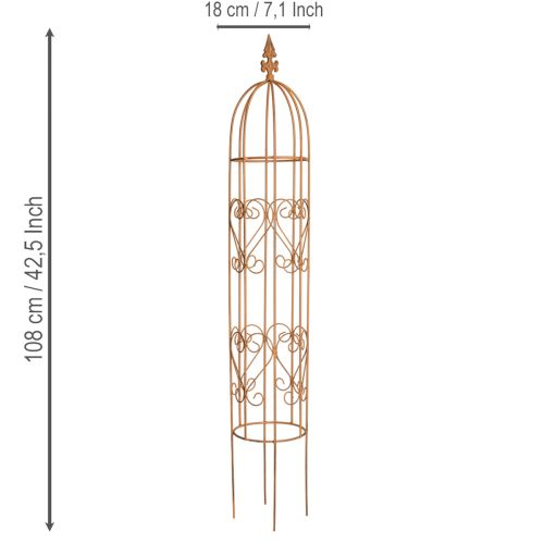 kohteita Puutarhasäleikkö, kiipeilyapu ruusuille ja muille köynnöksille, ihanteellinen puutarhasuunnittelu, 108 cm, 2 kpl.