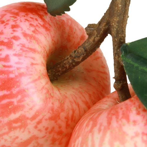 kohteita Hedelmäkoristelu omena keinotekoinen 2 punaista omenaa oksalla 13cm 3kpl