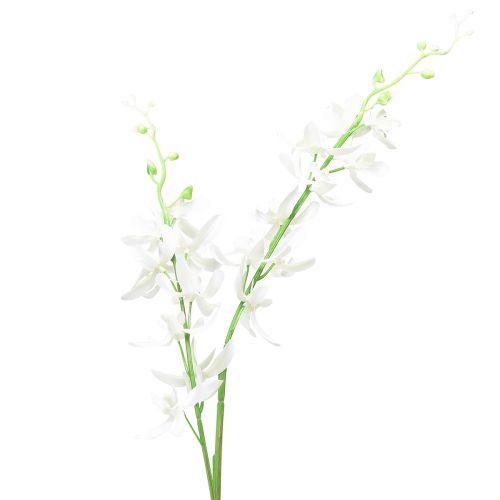 Orkideat keinotekoiset Oncidium tekokukat valkoiset 90cm