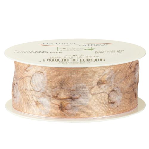 kohteita Organzanauha puuvillakukat koristenauha pinkki 40mm 15m