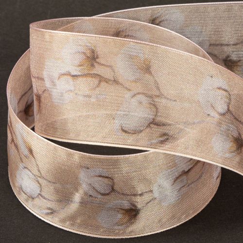 kohteita Organzanauha puuvillakukat koristenauha pinkki 40mm 15m