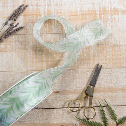 kohteita Organzanauha, sifonkinauha, vihreä kasvinauha, 40 mm x 15 m