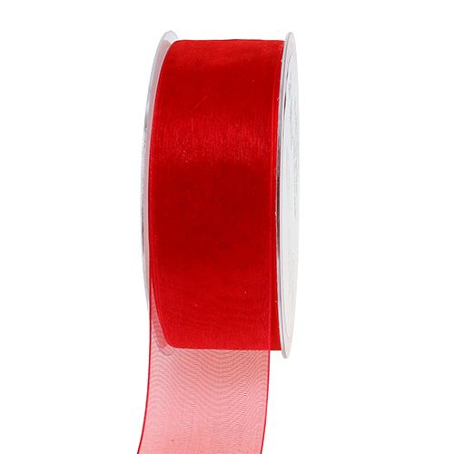 Organza nauha helmillä 4cm 50m punainen