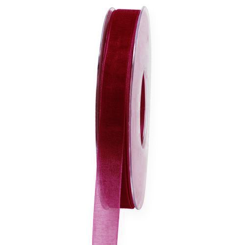 Floristik24 Organza nauha Bordeaux 15mm 50m