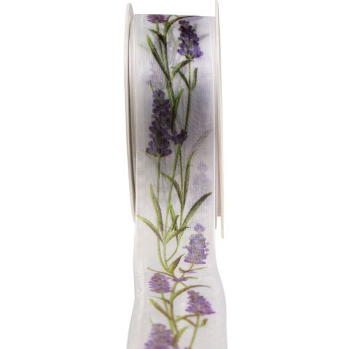 Floristik24 Organza nauha sifonkinauha koristenauha laventeli 40mm 20m