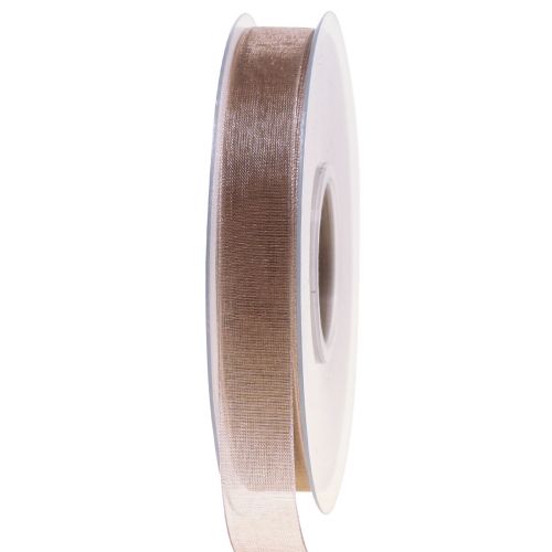 kohteita Organza nauha lahja nauha beige nauha helmedge taupe 15mm 50m