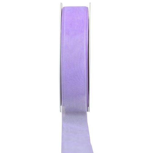 Floristik24 Organza nauha helmillä 2,5cm 50m keskivioletti